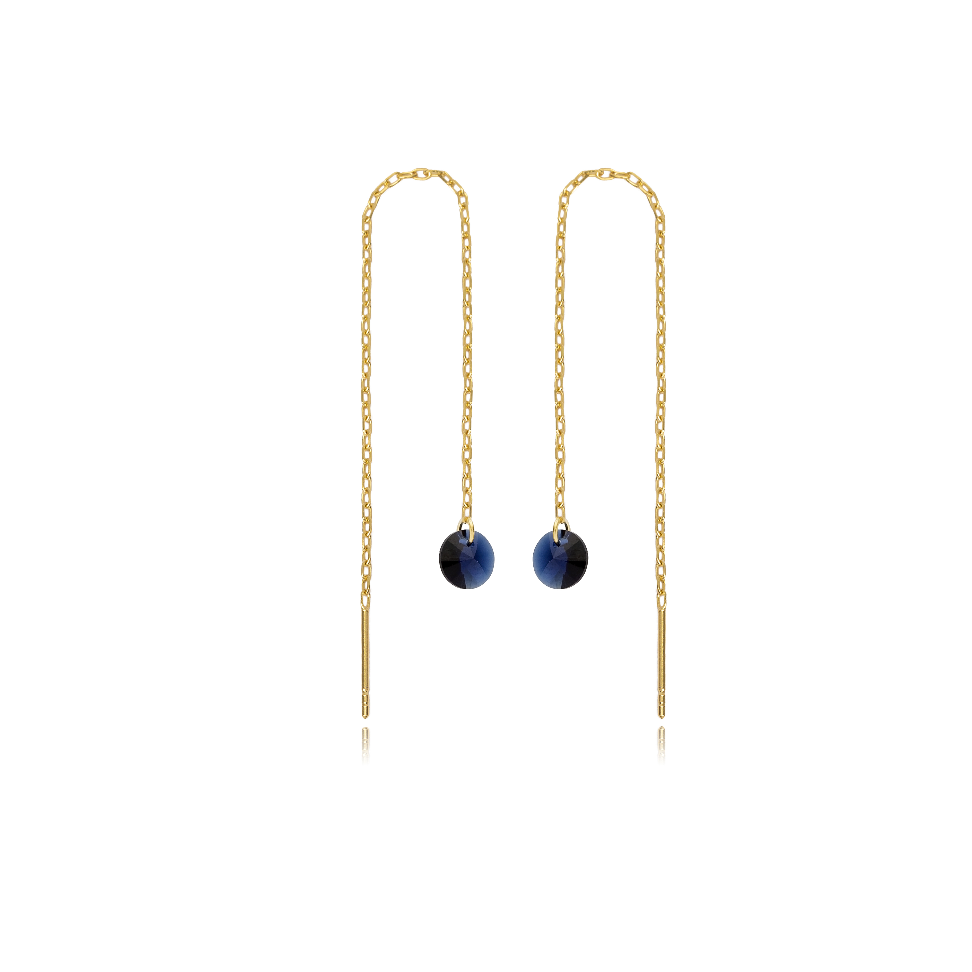 Sterling Silver Sapphire Threader Earring