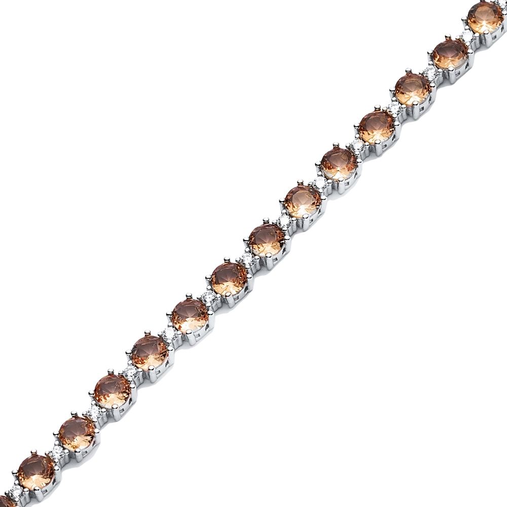 Round Zultanite Zircon Tennis Bracelet