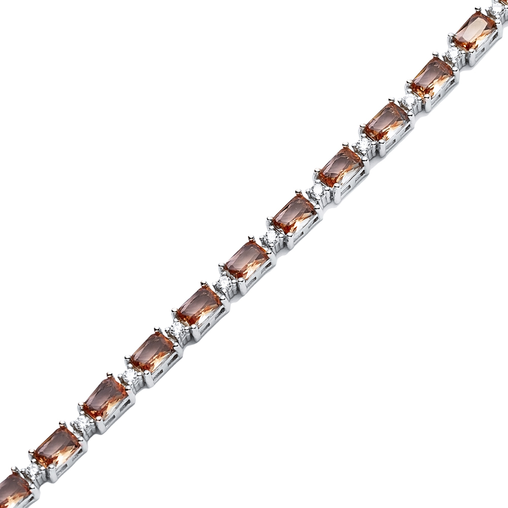 Recktangle Zultanite Zircon Tennis Bracelet