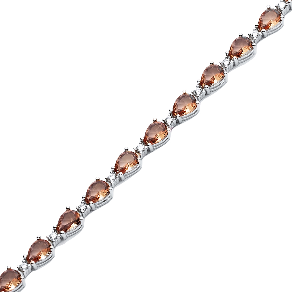 Pear Shape Zultanite Zircon Tennis Bracelet