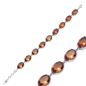 Silver 12mm Oval Zultanite Tennis Bracelet