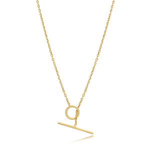 Elegant Lock Design Charm Silver Necklace