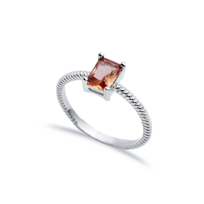 Rectangle Zultanite Ring Silver Jewelry
