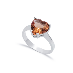10 mm Heart Zultanite Stone Silver Ring