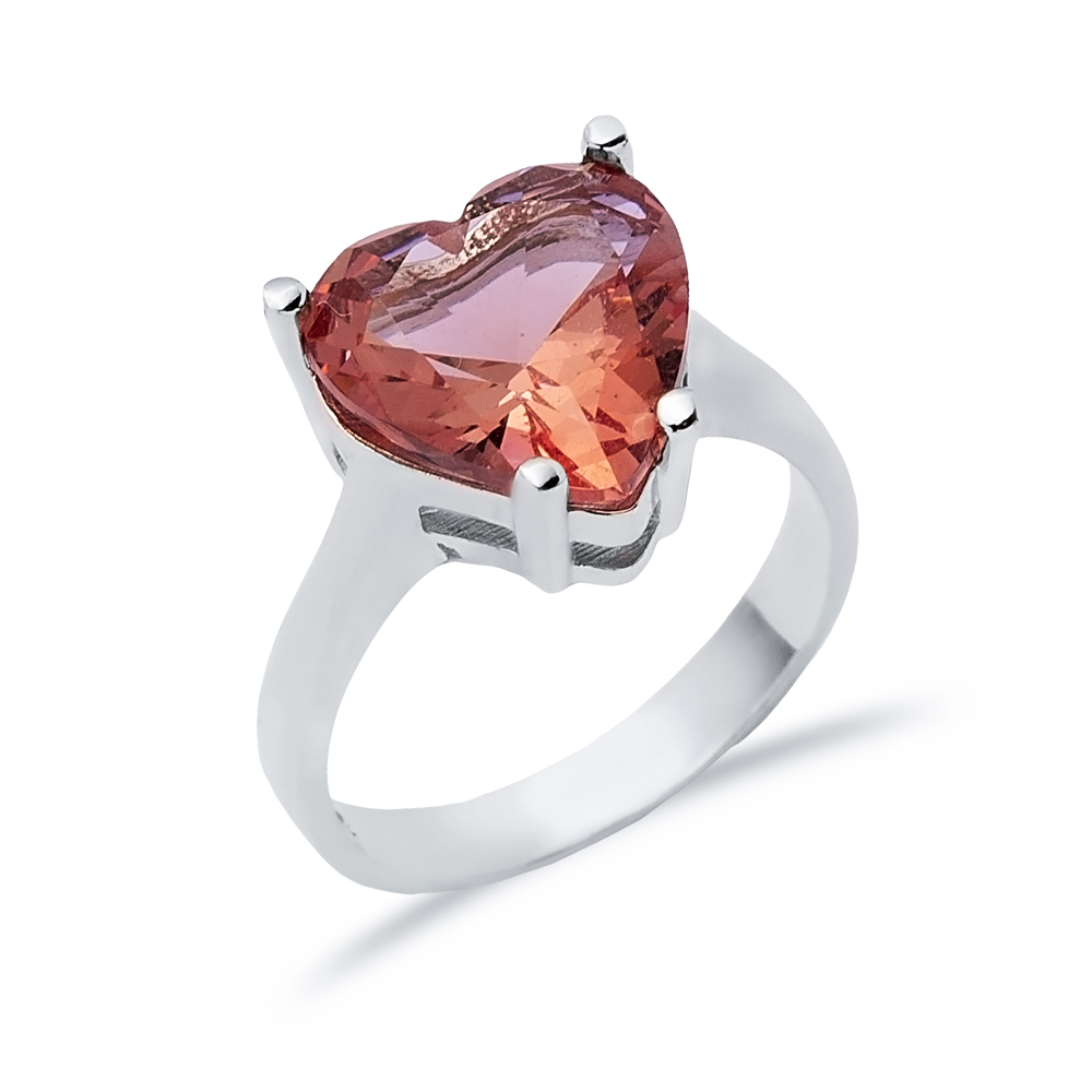 14 mm Heart Zultanite Stone Silver Ring