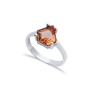 Diamond Shape Zultanite Silver Ring