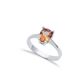 6x8 mm Pear Ring Zultanite Silver Jewelry