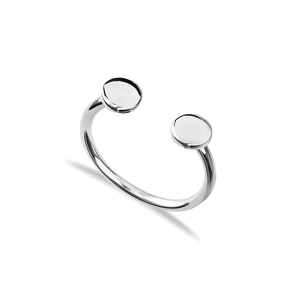 Round Shape Silver Adjustable Ring