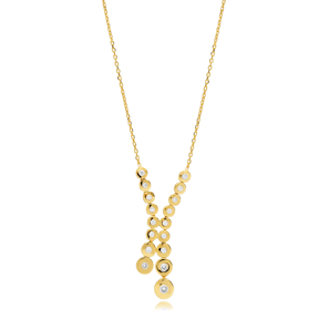 7 mm Round CZ Turkish Silver Necklace