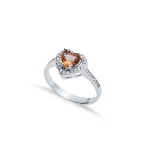 Minimalist Heart Design Silver Zultanite Ring