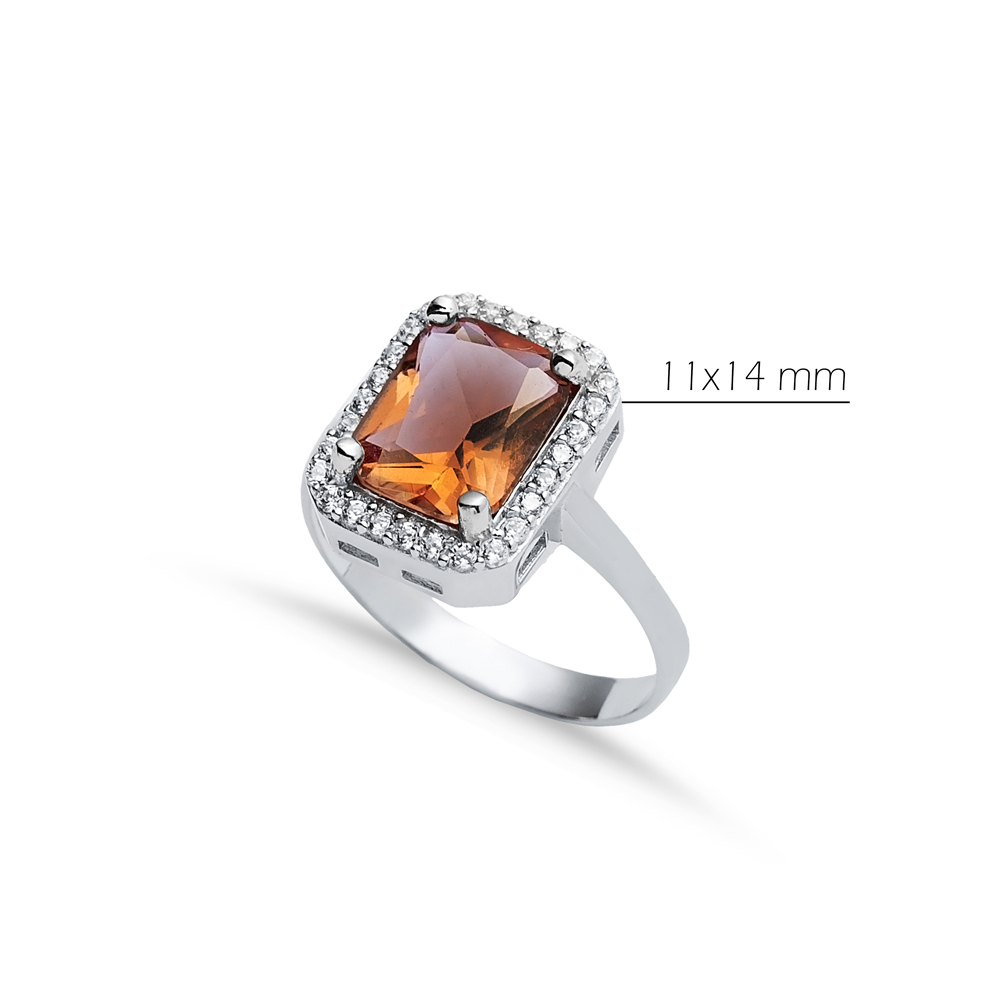 Rectangle Zultanite Ring Silver Jewelry