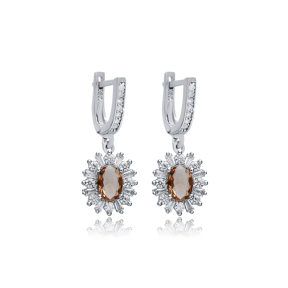 Oval Zultanite CZ Dangle Earrings Jewelry