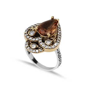 Zultanite Pear Ottoman Silver Authentic Ring