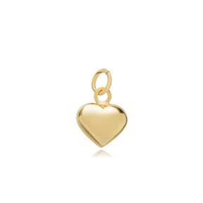 Plain Heart Design Silver Charm Pendant