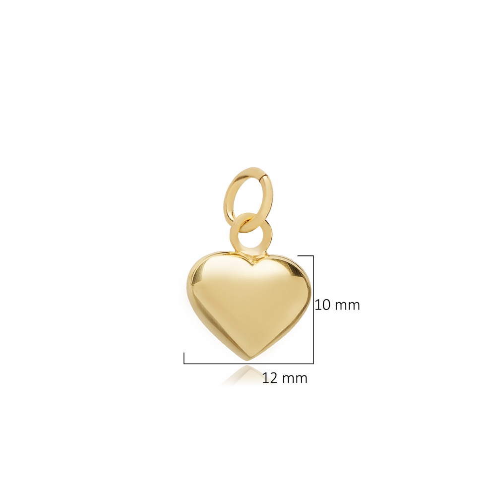 Plain Heart Design Silver Charm Pendant