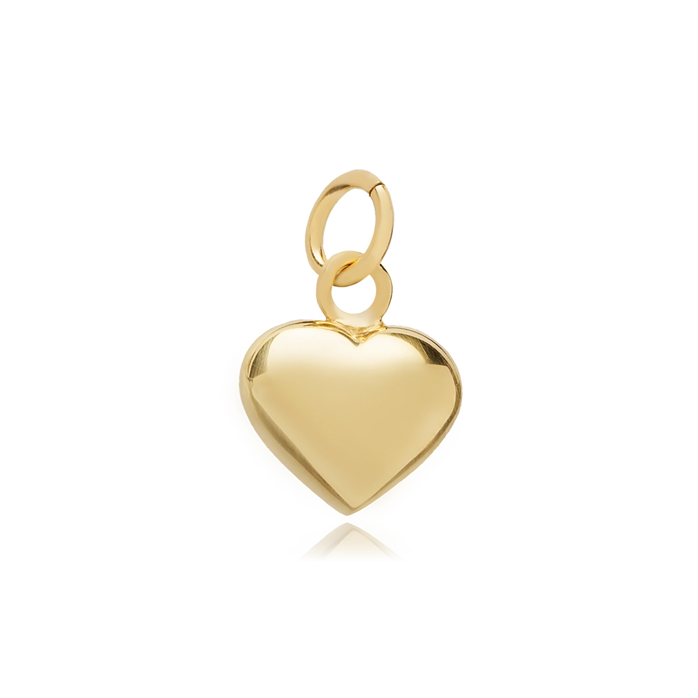 Plain Heart Design Silver Charm Pendant