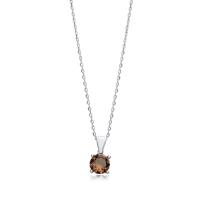 10 mm Round Zultanite Silver Charm Necklace