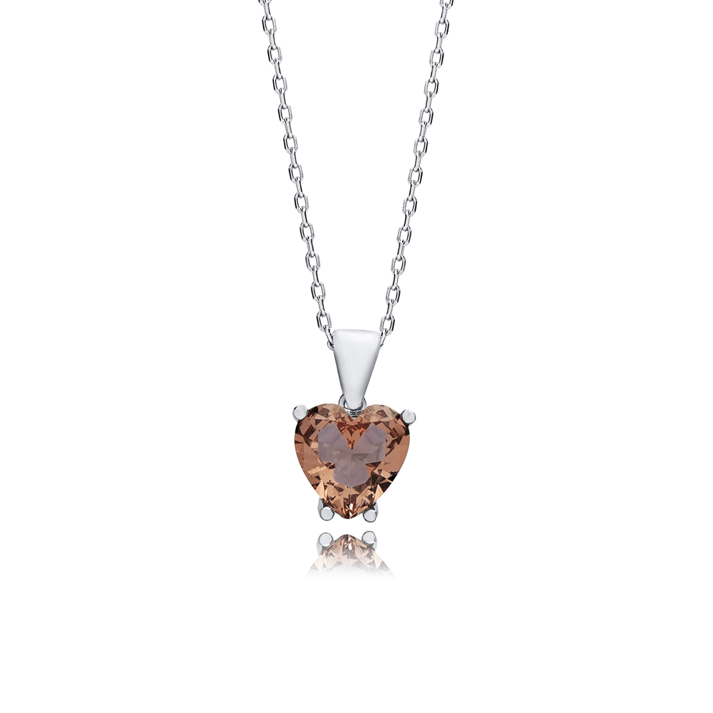 Heart Zultanite Charm Necklace Jewelry