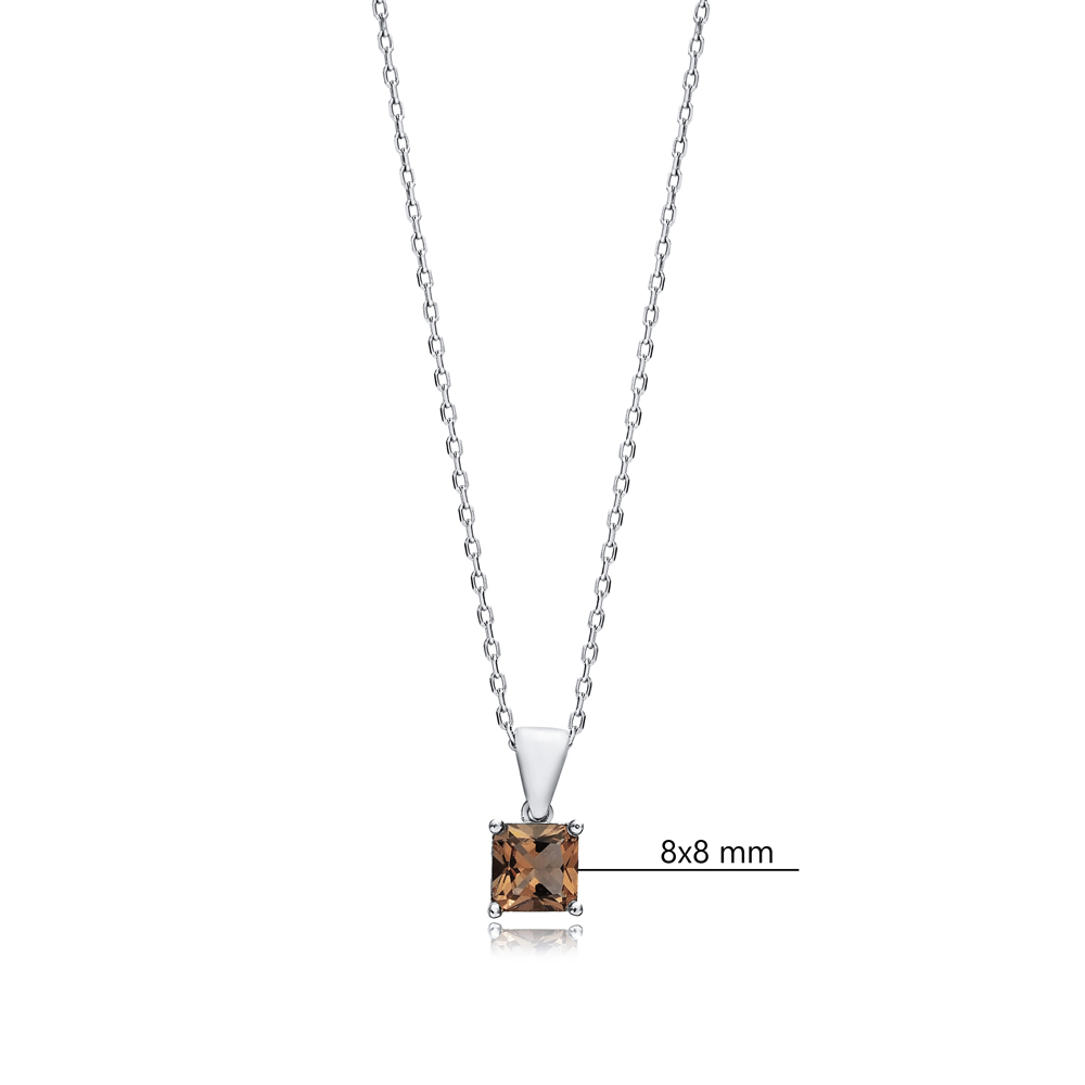 Square Zultanite Jewelry Charm Necklace