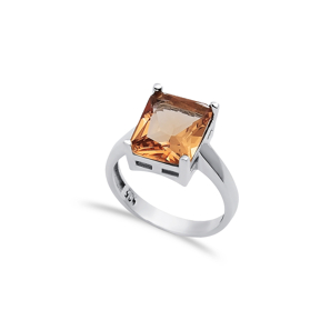 10x12 mm Rectangle Shape Silver Zultanite Ring