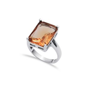 12x16 mm Baguette Shape Silver Zultanite Ring