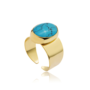 Turquoise Stone 925 Adjustable Ring Jewelry
