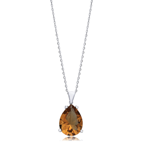 15x20mm Pear Zultanite Charm Necklace