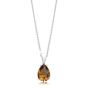 12x18 mm Pear Zultanite Charm Necklace