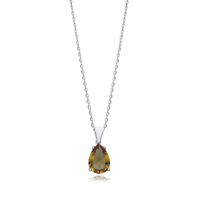 10x12mm Pear Zultanite Charm Necklace