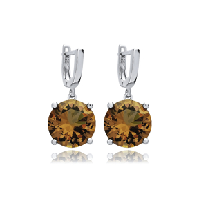 Ø14 mm Zultanite Dangle Earrings Jewelry