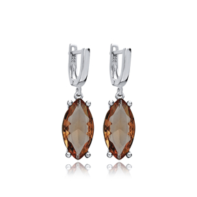 9x18 mm Silver Zultanite Dangle Earrings