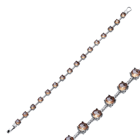 Zultanite Round CZ Cluster Bracelet