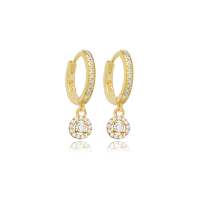 5mm Charm CZ Silver Dangle Earring Jewelry