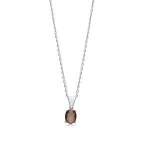 8x10 mm 925 Oval Zultanite Charm Necklace