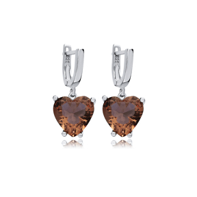 12x12 mm Heart Zultanite 925 Dangle Earrings