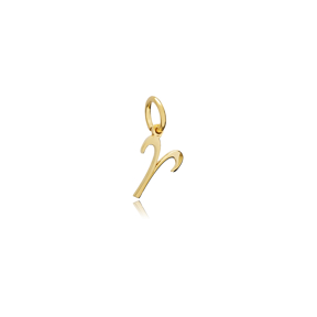 Aries Zodiac Sign Plain Horoscope Silver Charm