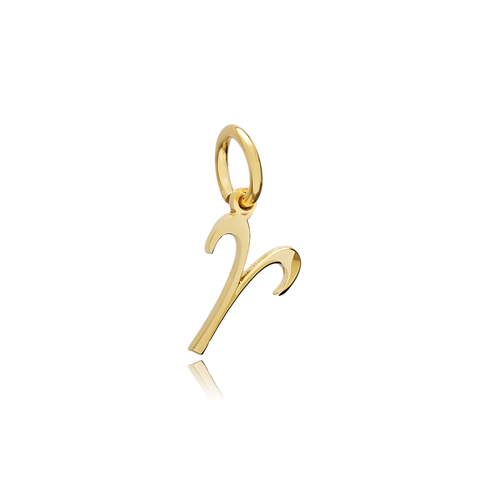 Aries Zodiac Sign Plain Horoscope Silver Charm