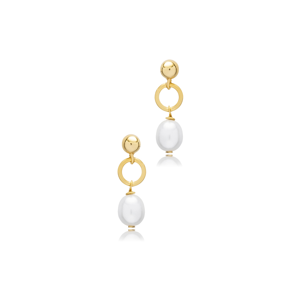 Ball Chain Design Elegant Stud Long Earrings