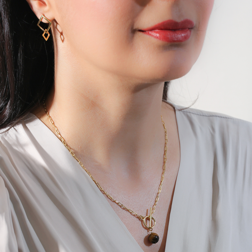 Square Design Plain Turkish Silver Stud Earrings