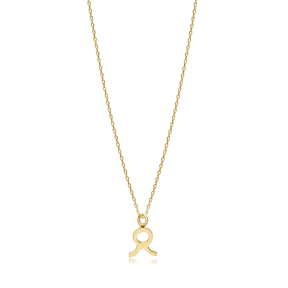 Taurus Zodiac Sign Plain Silver Charm Necklace