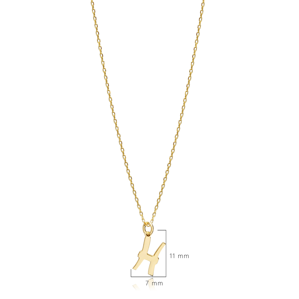 Pisces Zodiac Sign Plain Silver Charm Necklace
