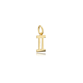 Gemini Zodiac Sign Plain Horoscope Silver Charm