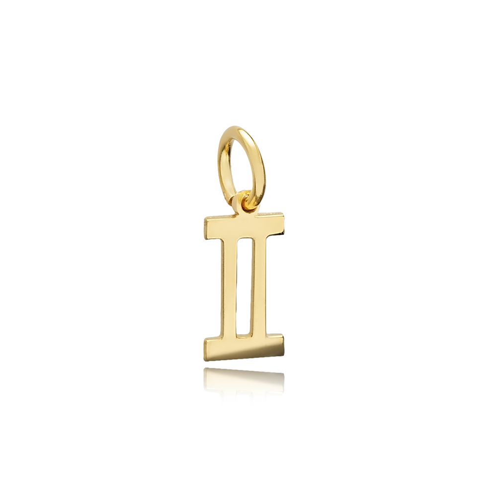 Gemini Zodiac Sign Plain Horoscope Silver Charm