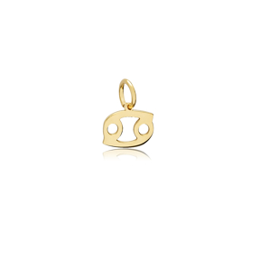 Cancer Zodiac Sign Plain Horoscope Silver Charm
