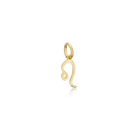 Leo Zodiac Sign Plain Horoscope Silver Charm
