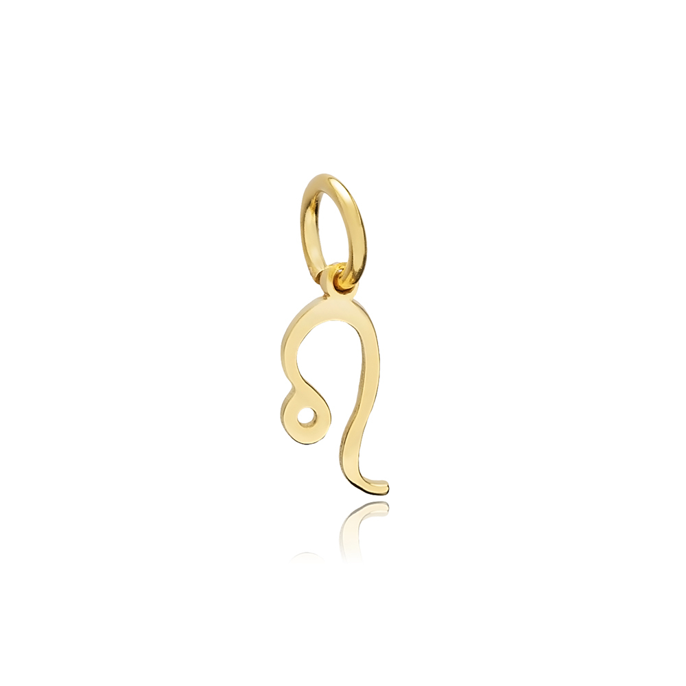 Leo Zodiac Sign Plain Horoscope Silver Charm