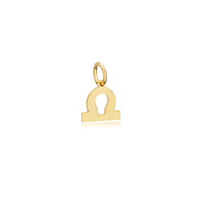Libra Zodiac Sign Plain Horoscope Silver Charm