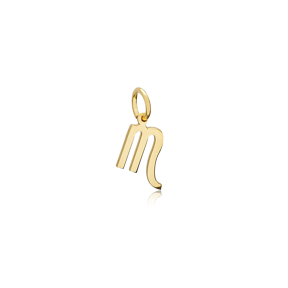 Scorpio Zodiac Sign Plain Horoscope Silver Charm