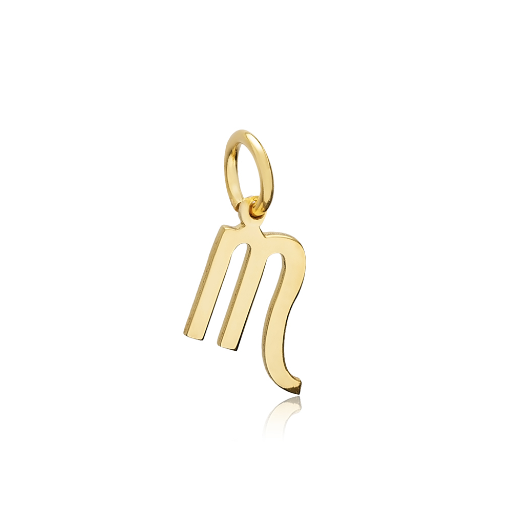 Scorpio Zodiac Sign Plain Horoscope Silver Charm
