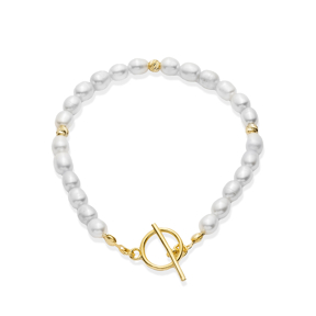 Freshwater Pearl Unique Lock Charm Bracelet